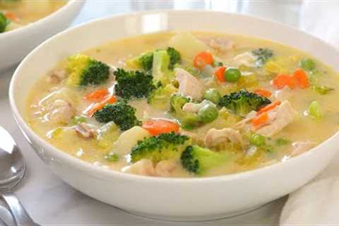 Creamy Chicken Soup with Vegetables | Hearty &amp; Nutritious Fall Recipes