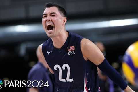 Team USA controls match vs. Argentina throughout men's volleyball opener | Paris Olympics