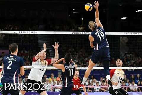USA fights off Germany, avoids disastrous collapse in men's volleyball | Paris Olympics | NBC Sports