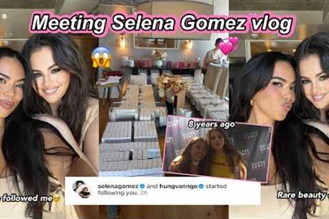 I MET SELENA GOMEZ!! She followed me, Rare Beauty and BTS!