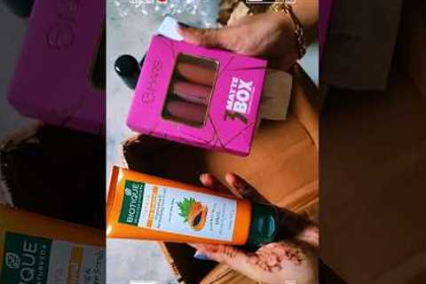 unboxing nykaa skin care &amp; makeup #asmr #nykaa #makeup #trending #youtube #shorts #foryou #viral