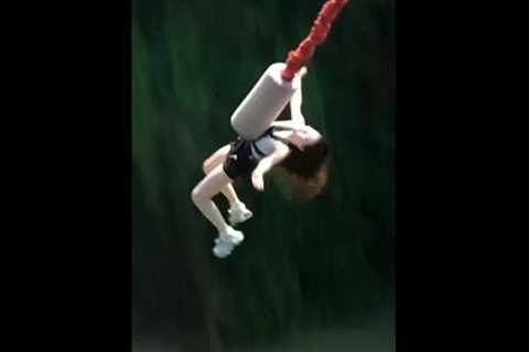 Brave people enjoy the world first #funny #travel #lesserafim #kpop #bungee #dance #therian