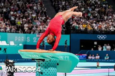 Simone Biles adds ANOTHER gold medal by crushing the vault at Paris Olympics | NBC Sports