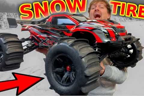 Nastiest Tires on RC Car - Traxxas XRT in snow
