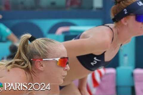 USA's Cheng, Hughes earn hard-fought beach volleyball win over France | Paris Olympics | NBC Sports