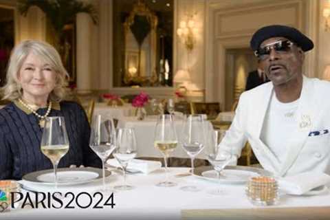 Martha Stewart forces Snoop Dogg to try escargot at Le Cinq | Paris Olympics | NBC Sports