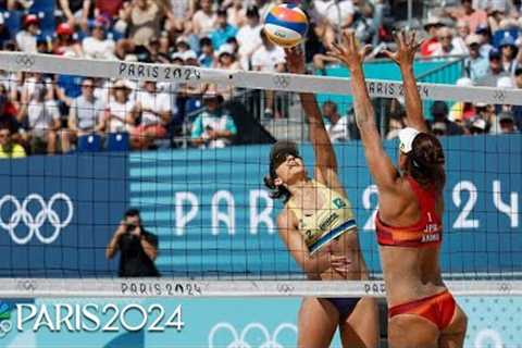 Brazil's experience overpowers Japan in women's beach volleyball | Paris Olympics | NBC Sports