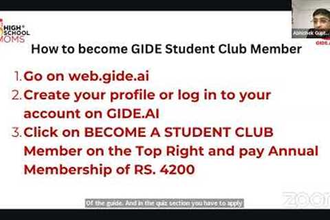 Biggest Career Counseling Talk by High School Moms &amp; GIDE.AI