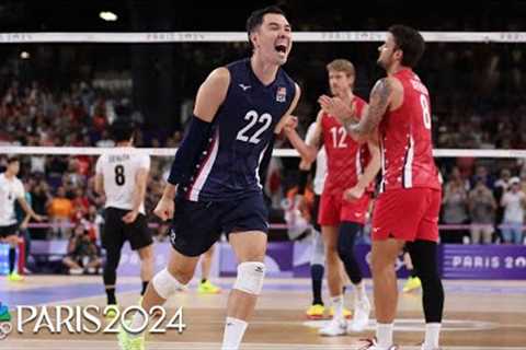 Team USA secures redemption and gets into men's volleyball knockout stage | Paris Olympics
