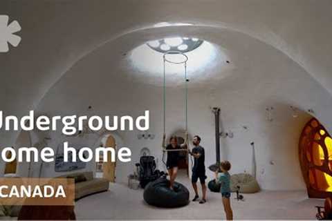 Underground dome house of the family who led geese to fly home