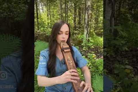 Playing this beautiful flute in the forest 🌸