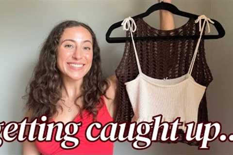I have 6 finished objects! Let's get caught up part 1 - a high fiber knits knitting podcast