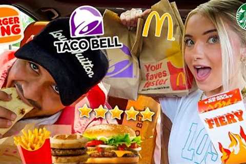 Having My Boyfriend EAT My FAVORITE Fast Food Orders For The Day!