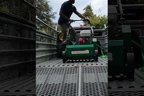 Fall Repair and Overseeding #lawncare #grass #lawn #overseeding