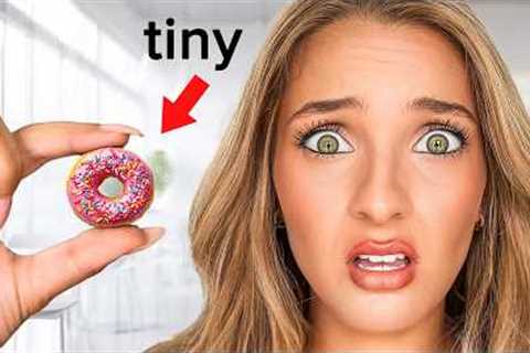 Surviving Eating Only TINY Foods For 100 Hours!