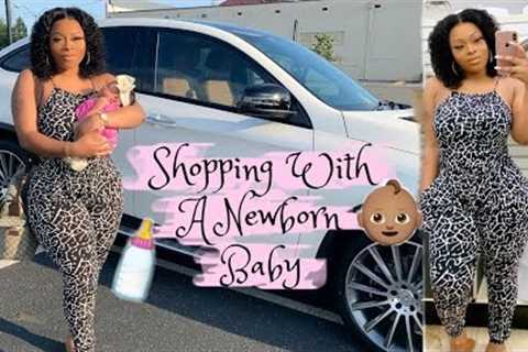 😱OMG! First Day Shopping With A Newborn Baby 👶🏽 | Day In The Life | First Time Mom + Baby Routine