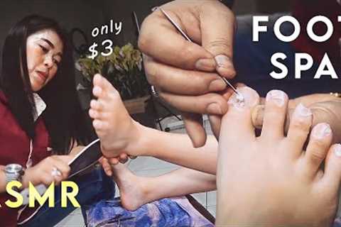 ASMR Pedicure | Cheap Foot Spa &amp; Nail Trimming for Relaxation