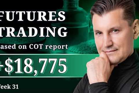How I traded last week. Review of all my trades in commodities based on cot data w31