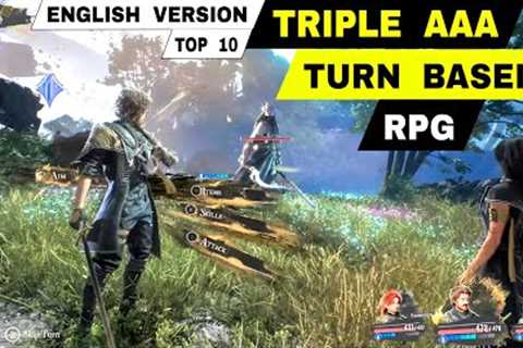 Top 10 TRIPLE A TURN BASED RPG Games Android &amp; iOS | (Best of The best AAA games RPG Mobile)..