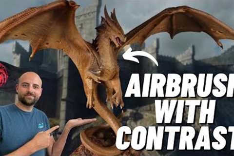 Painting Syrax from House of the Dragon with contrast paints through an airbrush!