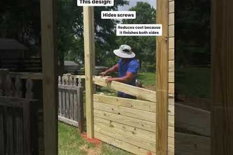 HOW TO BUILD A PRIVACY WALL #construction #diy #tutorial #shorts