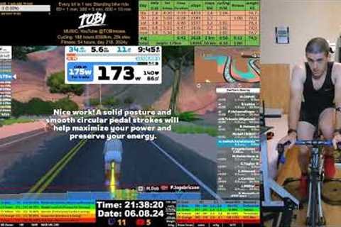 Zwift Cycling Workout Live Stream 6.08.2024 zv