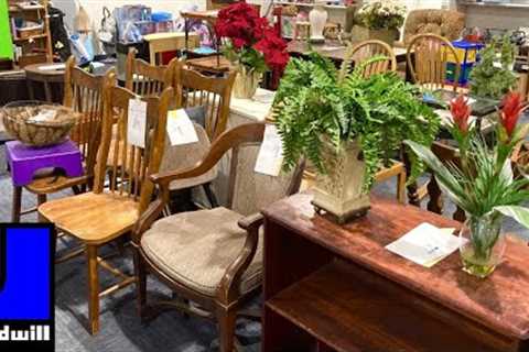 GOODWILL SHOP WITH ME FURNITURE ARMCHAIRS TABLES KITCHENWARE HOME DECOR SHOPPING STORE WALK THROUGH