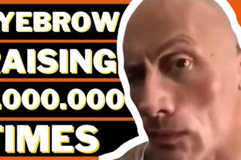 DWAYNE JOHNSON EYEBROW RAISE MEME 1,000,000 TIMES | THE ROCK FROM WWE FACE RAISING ONE MILLION TIMES