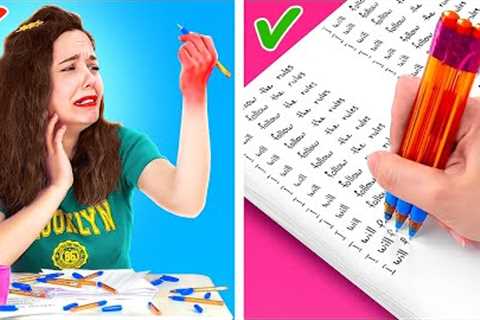 SCHOOL HACKS THAT WILL SAVE YOUR LIFE! || Funny School Supply Hacks by 123 Go! LIVE
