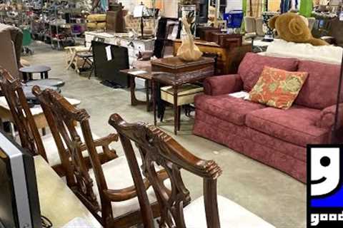 GOODWILL SHOP WITH ME SOFAS CHAIRS TABLES DECOR FURNITURE KITCHENWARE SHOPPING STORE WALK THROUGH