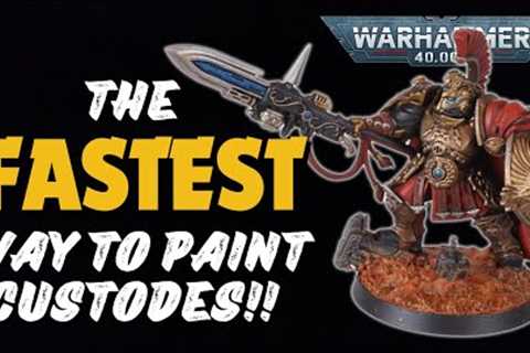 Speed Paint your way through a Warhammer 40K Adeptus Custodes army featuring the new Shield Captain!