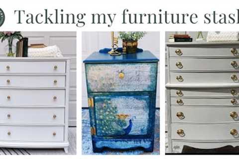 How to decoupage furniture ~ Flipping Thrifted Furniture for Profit