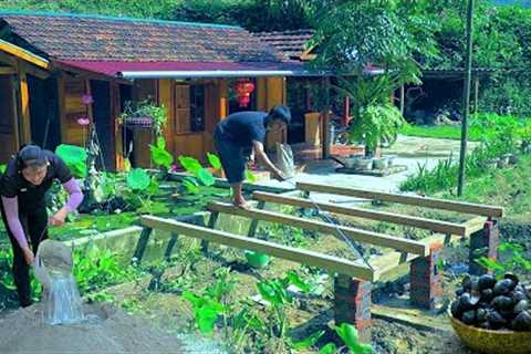 Beautiful day to start building another wooden CABIN together - Constructing a solid foundation