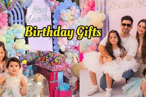 Miral muneeb birthday gift unboxing|Aiman khan daughter receive expensive gifts on her birthday