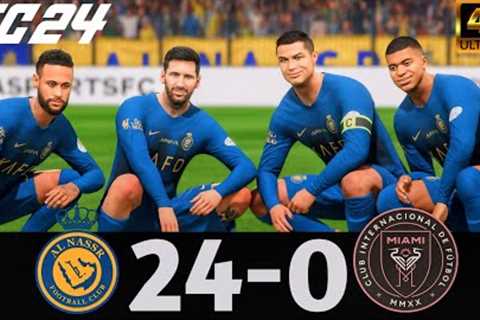 FC 24 - What Happen If Ronaldo Messi Neymar Mbappe Play Together On Al Nassr vs InterMiami