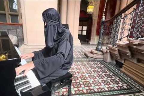 Beautiful Lady Plays Peaceful Music