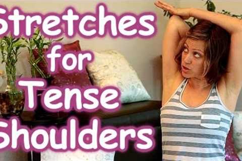 Stretches for Tense Shoulders &amp; Back Pain Relief, Beginners How to Routine, Safe Stretching Yoga