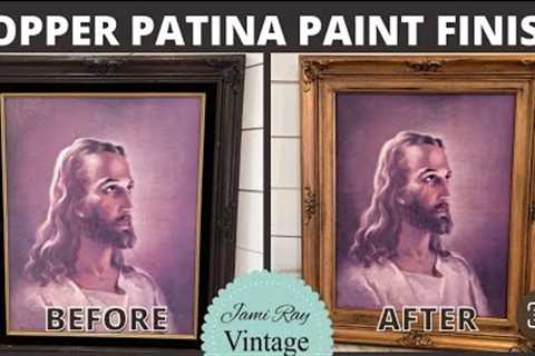 How to paint a Copper Patina Frame - Thrift Store Makeover - French Country Style