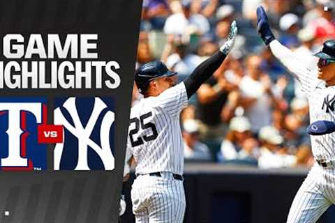 Rangers vs. Yankees Game 1 Highlights (8/10/24) | MLB Highlights