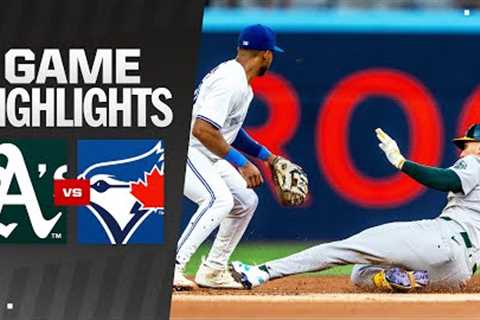 A's vs. Blue Jays Game Highlights (8/9/24) | MLB Highlights