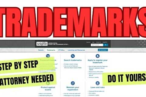 How to do your OWN trademark WITHOUT an attorney! *Detailed*