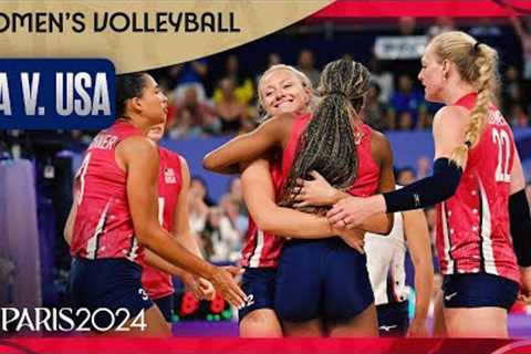 USA women's volleyball keeps repeat hopes alive in five-set SHOWDOWN with Brazil | Paris Olympics