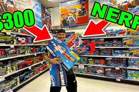 EPIC $300 NERF GUN Shopping Spree at TOYS R US!