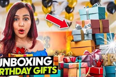 UNBOXING 100 Birthday GIFTS (A Room Full of Surprises)