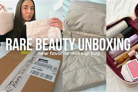 Rare Beauty Makeup Bag Unboxing + Organization ☁️ 💫 | Pack My Everyday Makeup Products | Marta..
