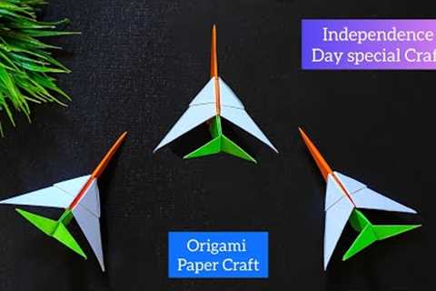 Independence Day Special Origami Paper Rocket 🚀 Craft | 15th August Beautiful Craft | School..