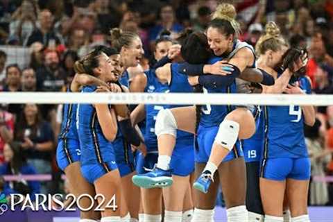 Italy leaves NO DOUBT in winning first-ever gold in women's volleyball over USA | Paris Olympics