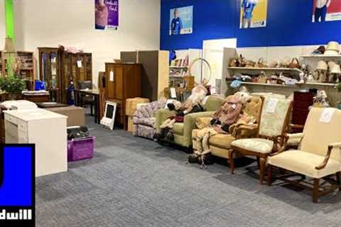 GOODWILL SHOP WITH ME FURNITURE ARMCHAIRS DECOR KITCHENWARE ELECTRONICS SHOPPING STORE WALK THROUGH