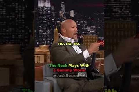 The Rock Plays with a Gummy Worm