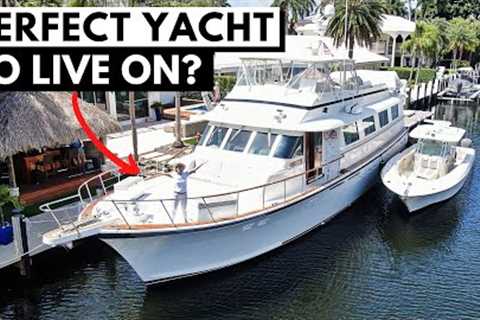 $795,000 1991 HATTERAS 72 CLASSIC MOTOR YACHT TOUR Liveaboard on Water